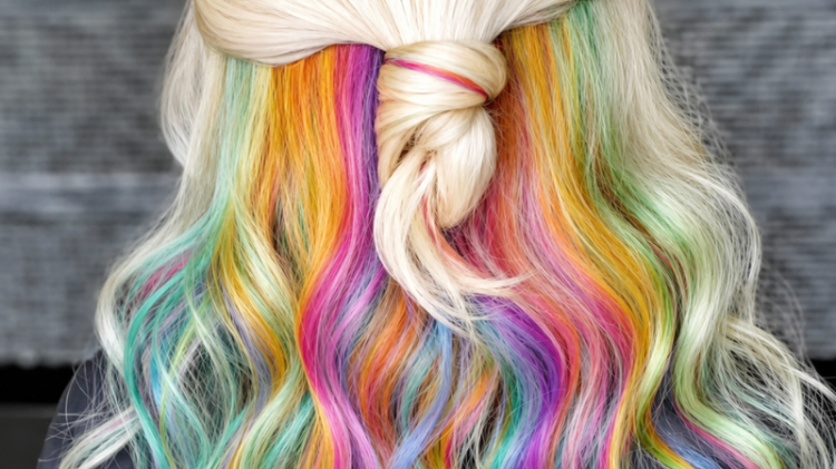Light Hair Vibrant Streaks